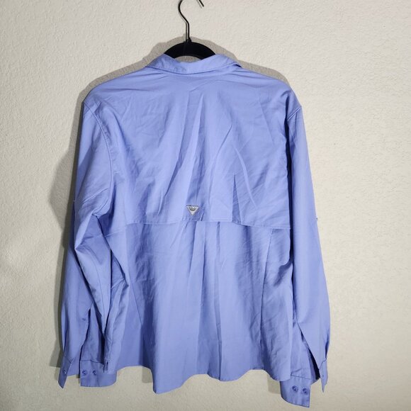 Columbia PFG Womens Omni-Shade Long Sleeve Fishing Shirt XL Light Blue - Picture 5 of 16